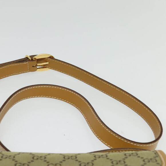 GUCCI GG Canvas Shoulder Bag Beige Gold - Picture 8 of 12